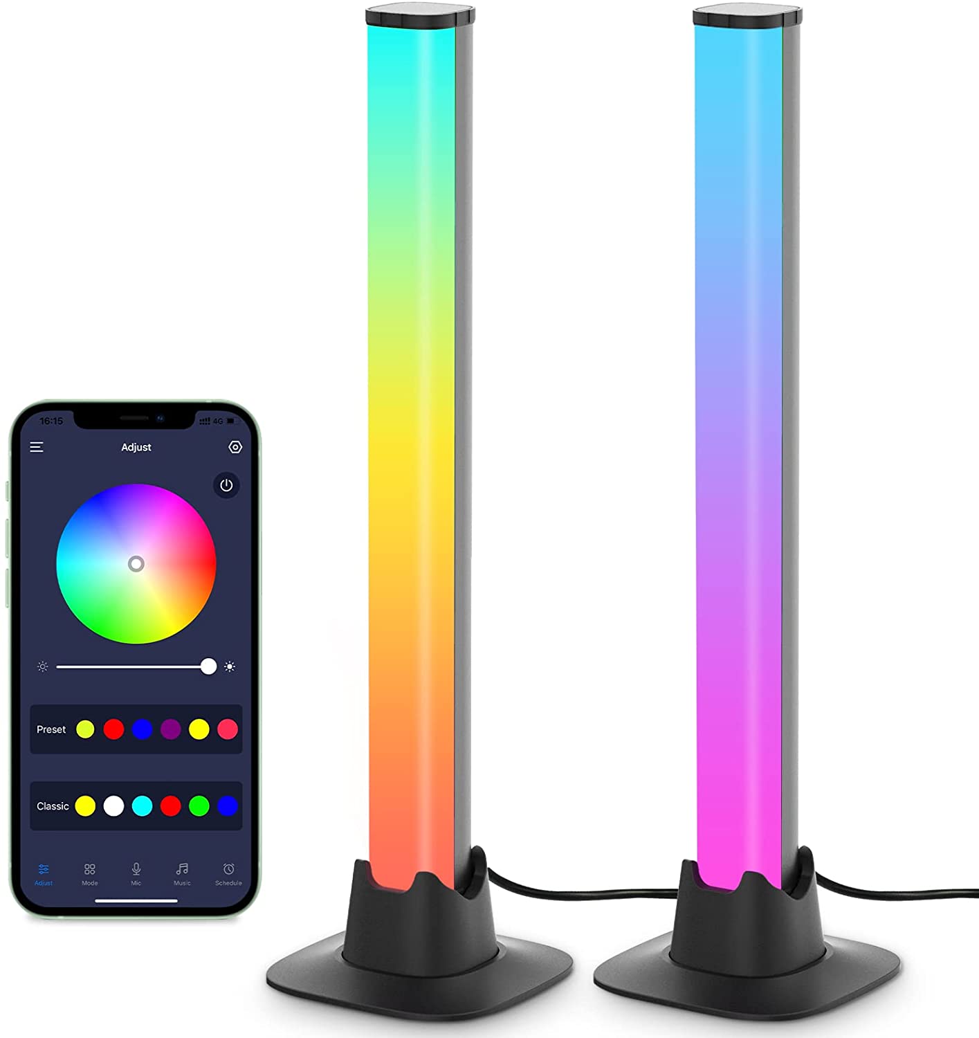 Barras de Luz Rítmica - Lumia Estudio