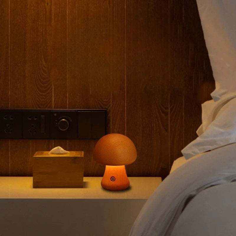 Lumishroom™ Lámpara Seta de Madera - Lumia Estudio