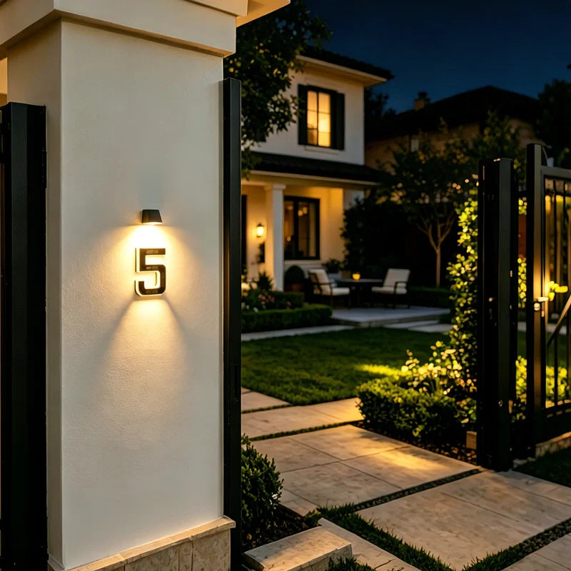 Luz Solar para Número de Casa - Lumia Estudio