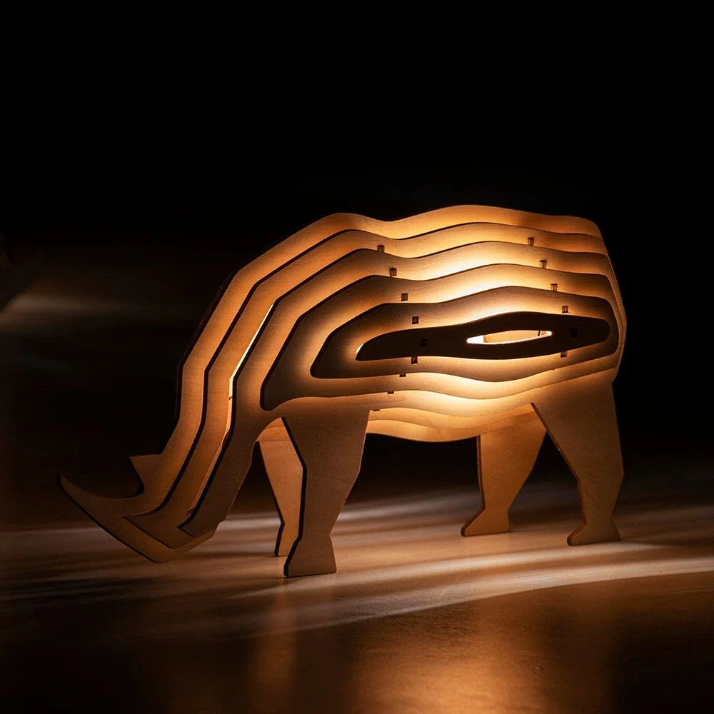 WildCraft™ Lámpara Animal de Madera - Lumia Estudio