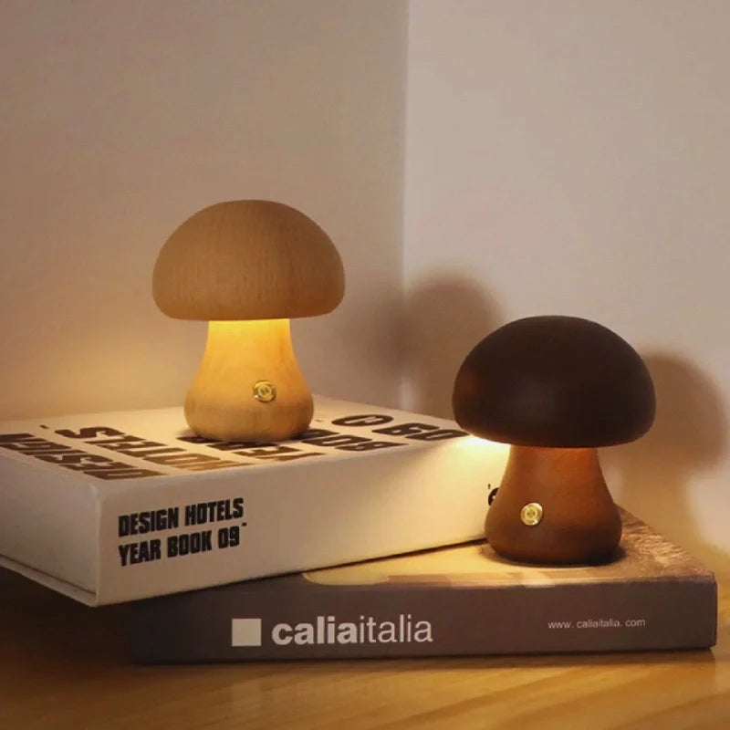 Lumishroom™ Lámpara Seta de Madera - Lumia Estudio