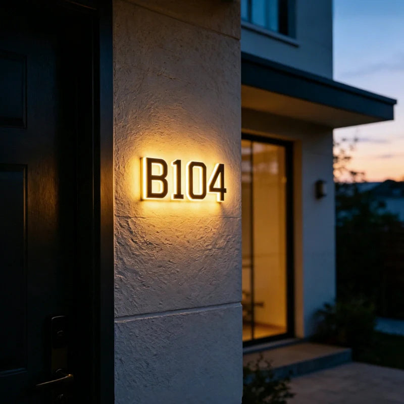 Luz Solar para Número de Casa - Lumia Estudio