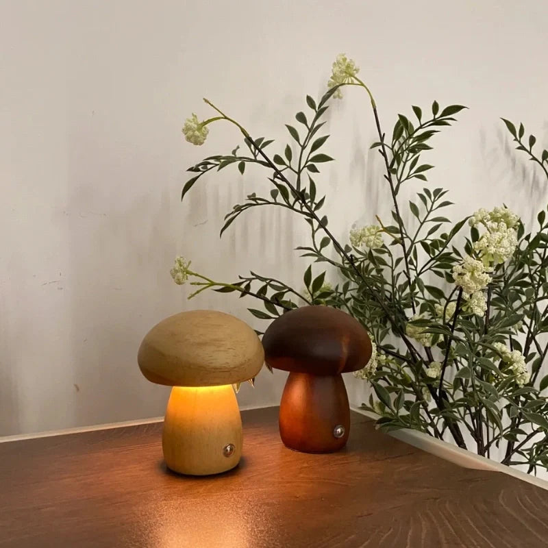 Lumishroom™ Lámpara Seta de Madera - Lumia Estudio