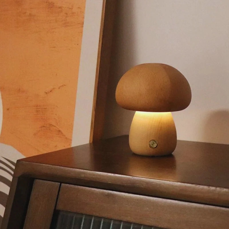 Lumishroom™ Lámpara Seta de Madera - Lumia Estudio