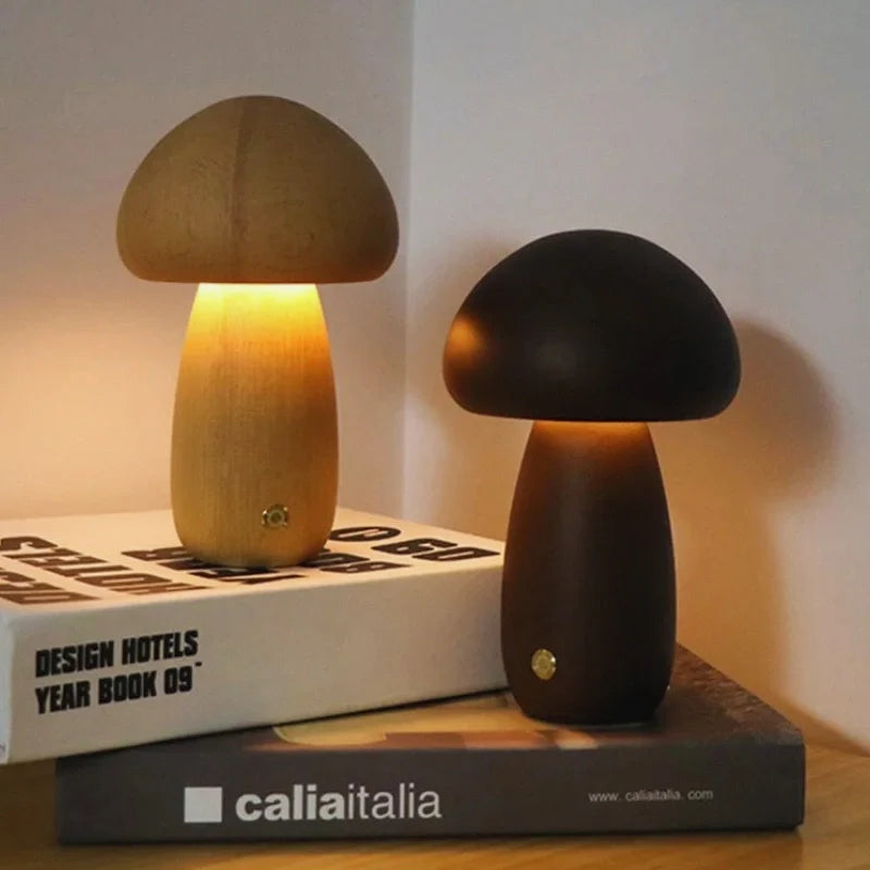 Lumishroom™ Lámpara Seta de Madera - Lumia Estudio