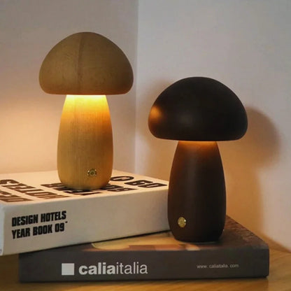 Lumishroom™ Lámpara Seta de Madera - Lumia Estudio