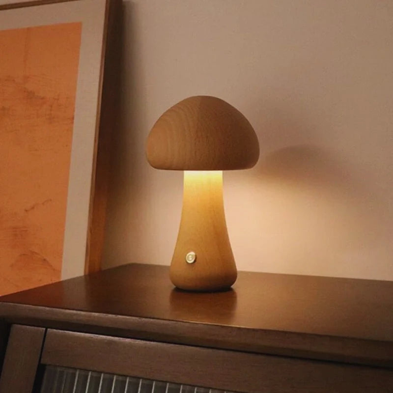 Lumishroom™ Lámpara Seta de Madera - Lumia Estudio