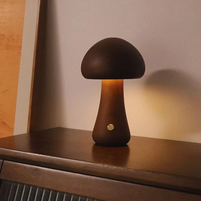 Lumishroom™ Lámpara Seta de Madera - Lumia Estudio