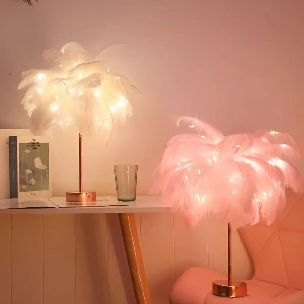 Palmera de Plumas Luminosa - Lumia Estudio
