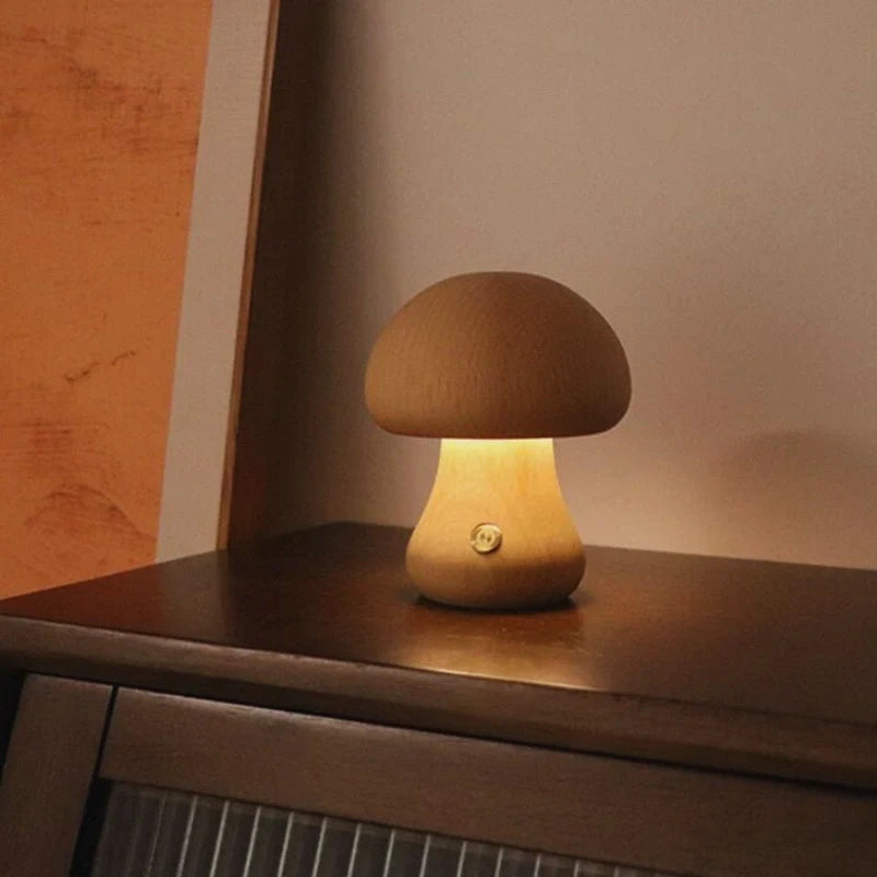 Lumishroom™ Lámpara Seta de Madera - Lumia Estudio