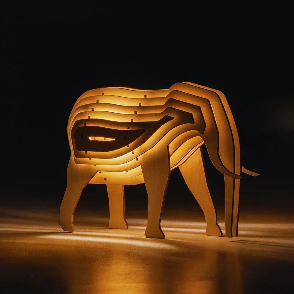 WildCraft™ Lámpara Animal de Madera - Lumia Estudio