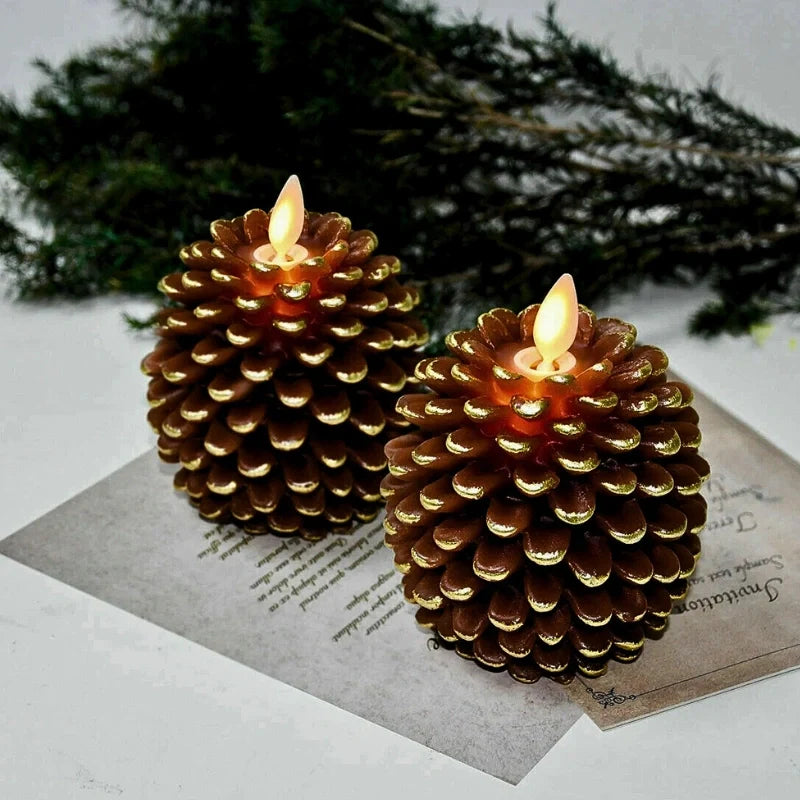 ForestHearth™ Velas Piña Sin Llama - Lumia Estudio