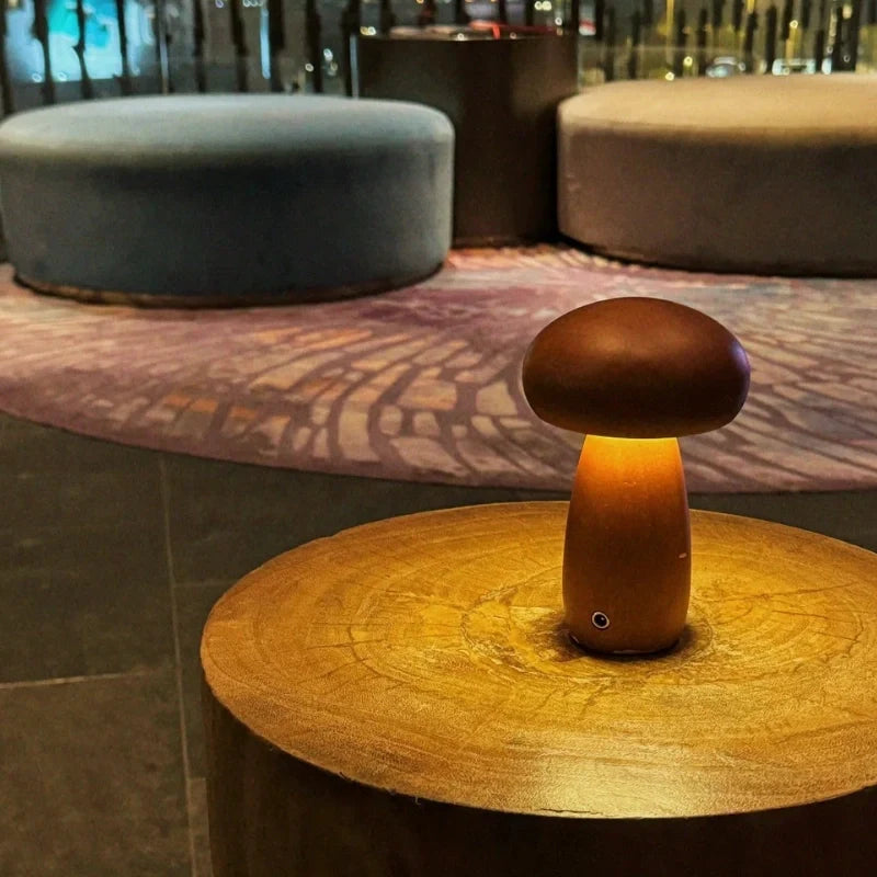 Lumishroom™ Lámpara Seta de Madera - Lumia Estudio