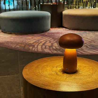 Lumishroom™ Lámpara Seta de Madera - Lumia Estudio