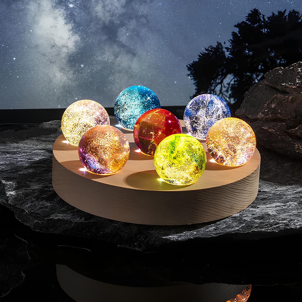 Esferas Galaxia de Cristal Luminoso - Lumia Estudio