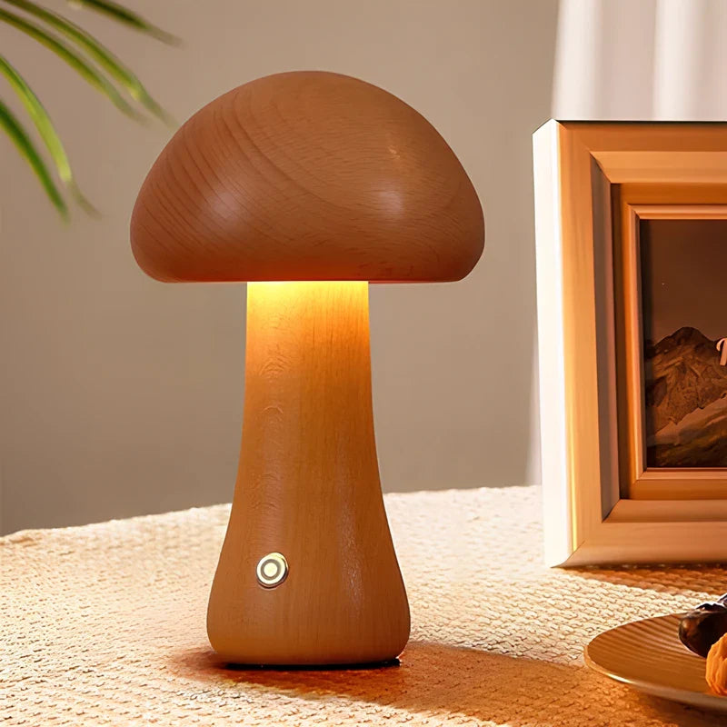 Lumishroom™ Lámpara Seta de Madera - Lumia Estudio