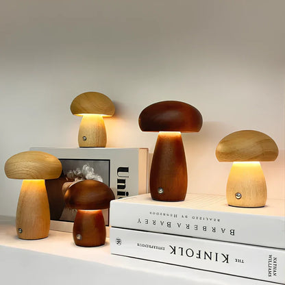 Lumishroom™ Lámpara Seta de Madera - Lumia Estudio