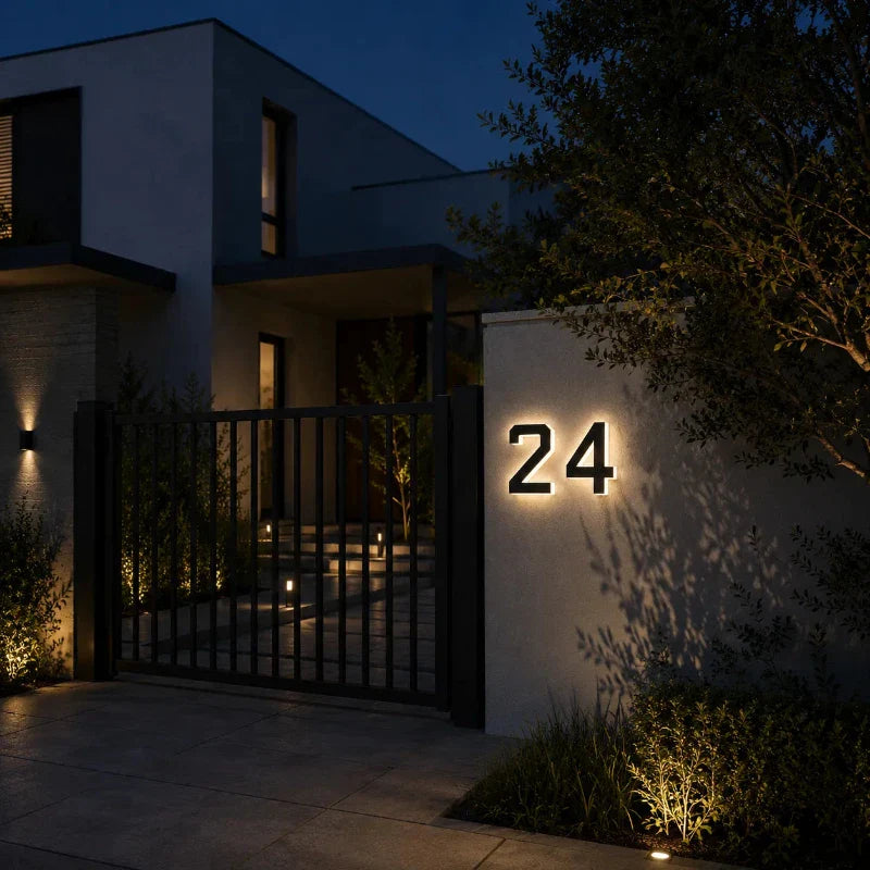 Luz Solar para Número de Casa - Lumia Estudio