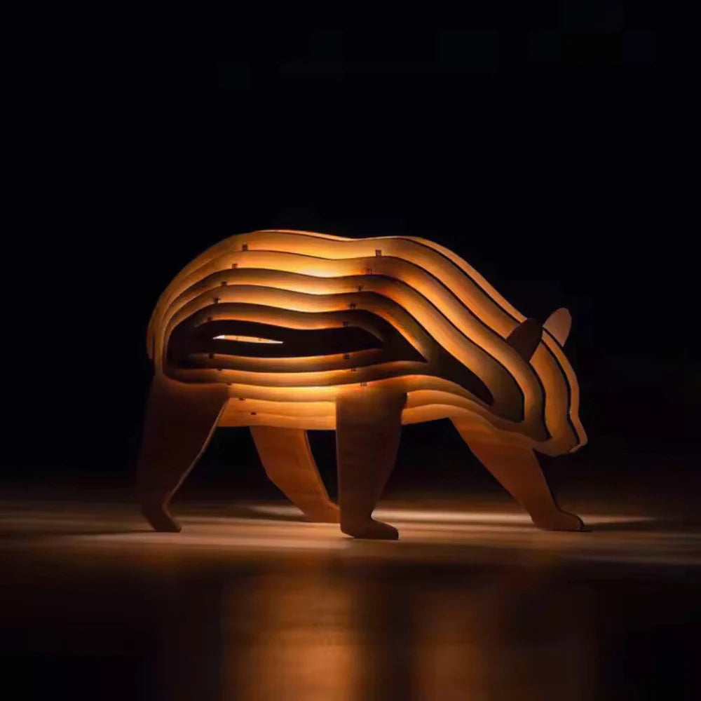 WildCraft™ Lámpara Animal de Madera - Lumia Estudio