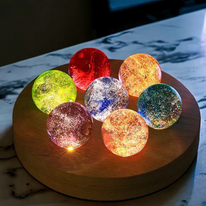 Esferas Galaxia de Cristal Luminoso - Lumia Estudio